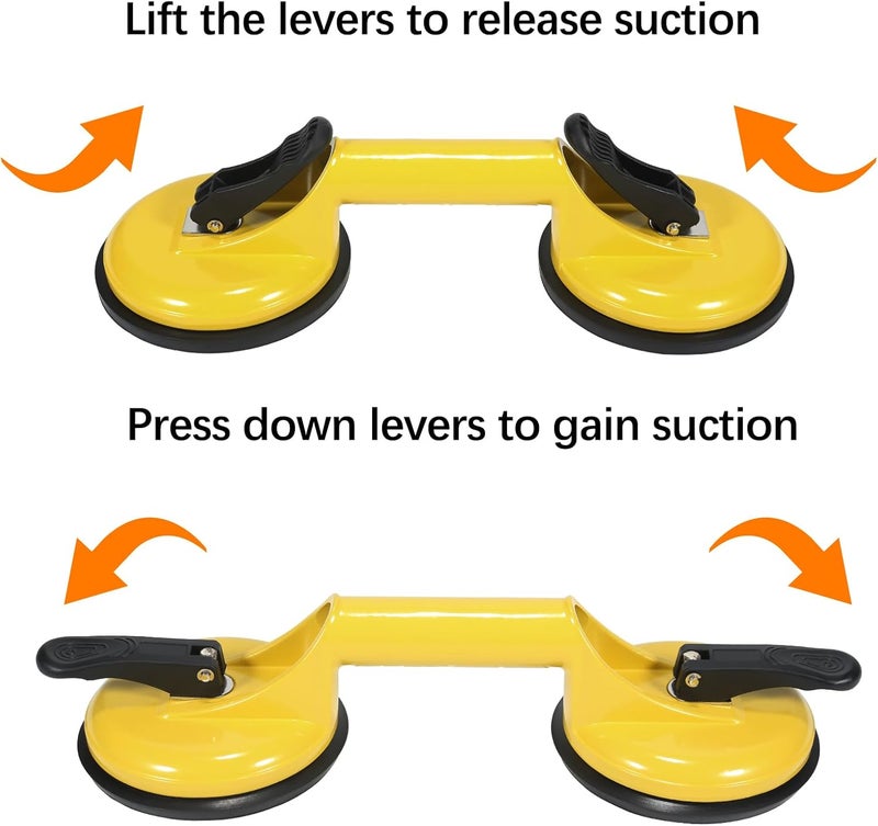 Genubi Industry Floor Gap Fixer Tool for Laminate Floor Gap Repair Plank Grabber Includes Heavy Duty Aluminum Suction Cup and Fiberglass Handle Rubber Mallet (Can't Use on Scraped Surface Floor) - Image 3